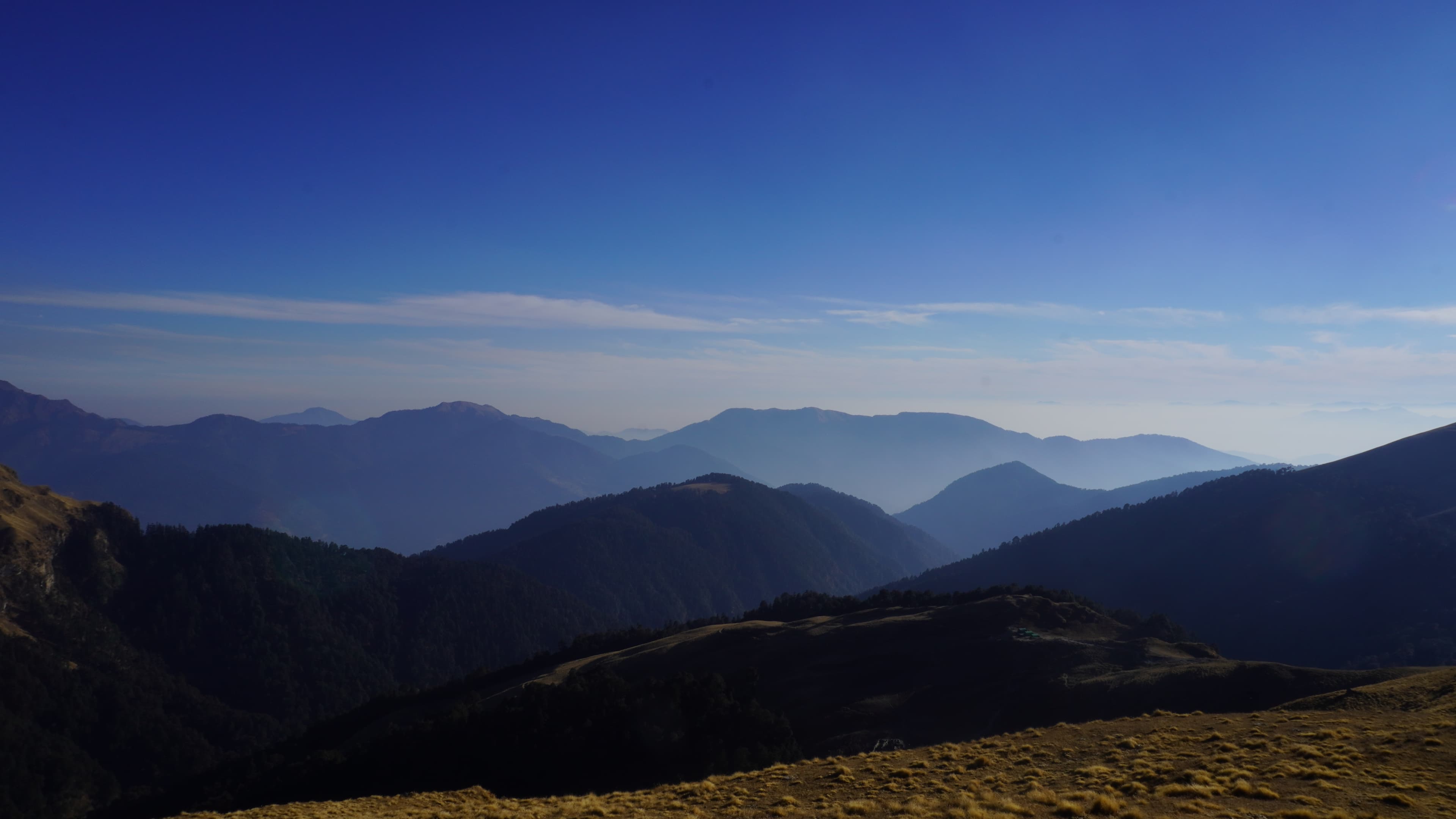 Himalayan mountains at dusk